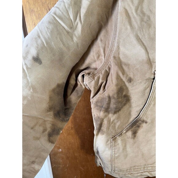 Vintage Carhartt Jacket Mens 52R Duck Canvas J02 BRN Barn Coat Distressed Y2K - Picture 8 of 12